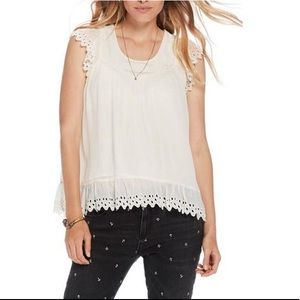 Maison Scotch & Soda — Sleeveless Eyelet Blouse